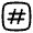 Hashtag Square Icon from Solar Linear Set