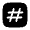 Hashtag Square Icon from Solar Bold Set