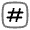 Hashtag Square Icon from Solar Line Duotone Set