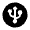 USB Circle Icon from Solar Bold Set