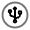 USB Circle Icon from Solar Line Duotone Set
