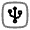 USB Square Icon from Solar Line Duotone Set