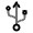 USB Icon from Solar Line Duotone Set