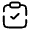 Clipboard Check Icon from Solar Broken Set