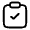Clipboard Check Icon from Solar Linear Set