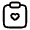 Clipboard Heart Icon from Solar Linear Set