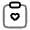 Clipboard Heart Icon from Solar Line Duotone Set