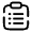 Clipboard List Icon from Solar Broken Set