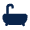 Bath Fill Icon from Mingcute Fill Set