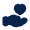 Hand Heart Fill Icon from Mingcute Fill Set