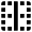 Cell Border Center Vertical Icon from Nova Solid Set