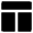 Layout Top Split Center Column Icon from Nova Solid Set