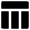 Layout Top Split Three Column Icon from Nova Solid Set