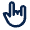 Finger Rock Line Icon from Mingcute Line Set