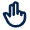 Hand Two Fingers Line Icon from Mingcute Line Set
