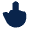 Middle Finger Fill Icon from Mingcute Fill Set