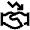 Arrow Downward Handshake Icon from Atlas Line Set