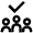 Checkmark Group People Icon from Atlas Line Set