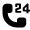 Phone Action 24 Hour Service Icon from Nova Solid Set