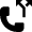 Phone Action Split Call Icon from Nova Solid Set