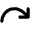 Arrow Arc Right Bold Icon from Phosphor Bold Set