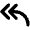 Arrow Bend Double Up Left Bold Icon from Phosphor Bold Set