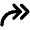 Arrow Bend Double Up Right Bold Icon from Phosphor Bold Set