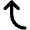 Arrow Bend Left Up Bold Icon from Phosphor Bold Set