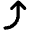 Arrow Bend Right Up Bold Icon from Phosphor Bold Set
