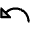 Arrow Arc Left Duotone Icon from Phosphor Duotone Set