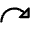 Arrow Arc Right Duotone Icon from Phosphor Duotone Set