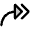 Arrow Bend Double Up Right Duotone Icon from Phosphor Duotone Set