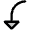 Arrow Bend Left Down Duotone Icon from Phosphor Duotone Set