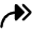 Arrow Bend Double Up Right Fill Icon from Phosphor Fill Set