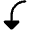 Arrow Bend Left Down Fill Icon from Phosphor Fill Set