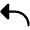 Arrow Bend Up Left Fill Icon from Phosphor Fill Set