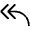 Arrow Bend Double Up Left Light Icon from Phosphor Light Set