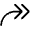 Arrow Bend Double Up Right Light Icon from Phosphor Light Set