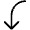 Arrow Bend Left Down Light Icon from Phosphor Light Set