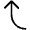 Arrow Bend Left Up Light Icon from Phosphor Light Set