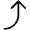 Arrow Bend Right Up Light Icon from Phosphor Light Set