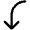Arrow Bend Left Down Icon from Phosphor Regular Set