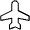 Airplane Thin Icon from Phosphor Thin Set