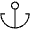Anchor Simple Thin Icon from Phosphor Thin Set