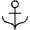 Anchor Thin Icon from Phosphor Thin Set