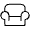 Armchair Thin Icon from Phosphor Thin Set