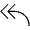 Arrow Bend Double Up Left Thin Icon from Phosphor Thin Set