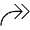 Arrow Bend Double Up Right Thin Icon from Phosphor Thin Set