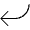 Arrow Bend Down Left Thin Icon from Phosphor Thin Set