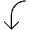 Arrow Bend Left Down Thin Icon from Phosphor Thin Set